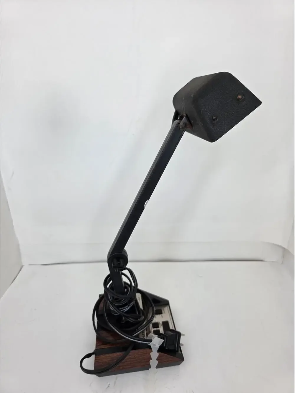 Vintage Spartus Alarm Clock Desk Lamp Digital Woodgrain Works